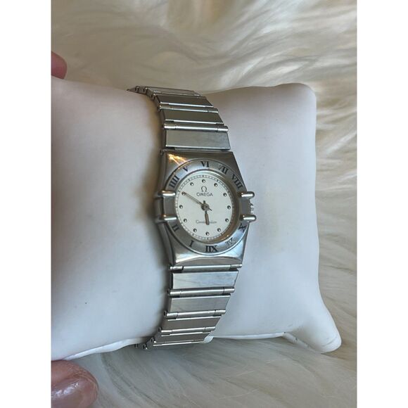 Vintage OMEGA Constellation MOP Stainless Steal 1455 24mm Ladies Watch Serviced - Picture 5 of 11